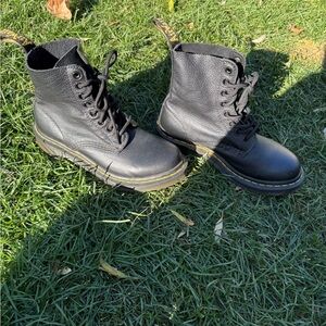 Dr. Martens Black Leather Lace-Up Boots